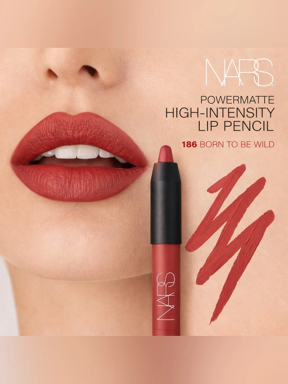 NEW✅ NARS Powermatte High-Intensity Lip Pencil •186 Born to Be Wild • New in Box